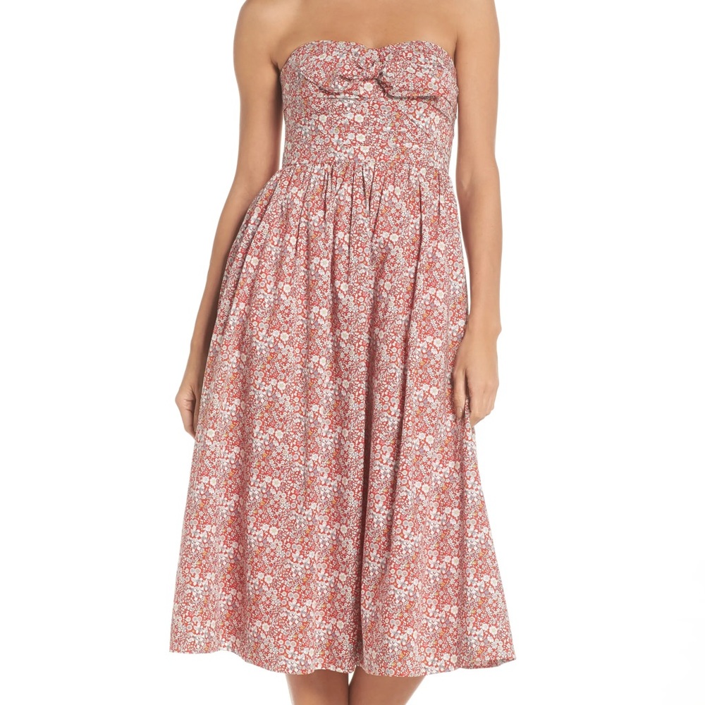 J.Crew Liberty Print Tie Front Dress in Meadow